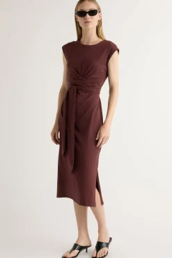 Lever Style LLC Fei Tie-Front Organic Cotton Dress< Dresses