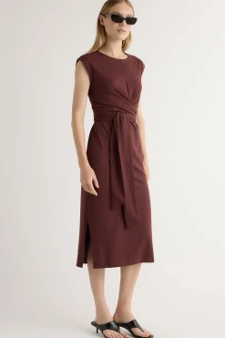 Lever Style LLC Fei Tie-Front Organic Cotton Dress< Dresses