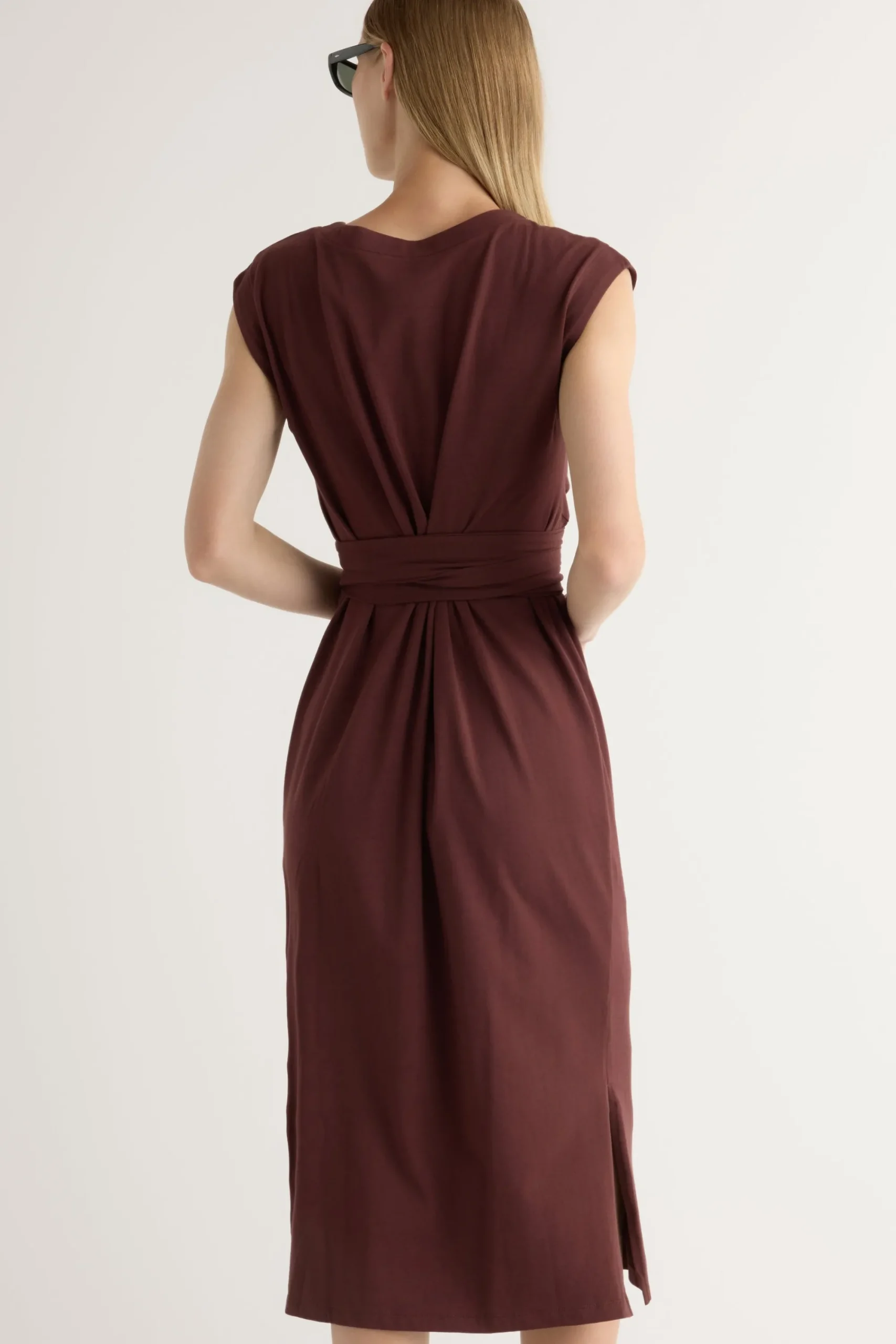 Lever Style LLC Fei Tie-Front Organic Cotton Dress< Dresses