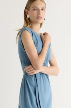 Lever Style LLC Fei Tie-Front Organic Cotton Dress< Dresses