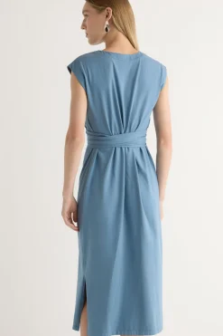 Lever Style LLC Fei Tie-Front Organic Cotton Dress< Dresses