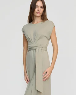 UBASE INTERNATIONAL, INC. Fei Tie-Front Organic Cotton Dress< Dresses