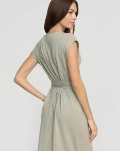 UBASE INTERNATIONAL, INC. Fei Tie-Front Organic Cotton Dress< Dresses
