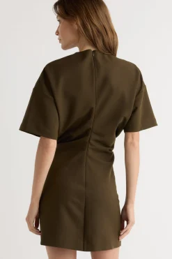 Hua Jia Fiore Ruched V-Neck Mini Dress< Dresses