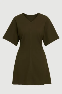 Hua Jia Fiore Ruched V-Neck Mini Dress< Dresses
