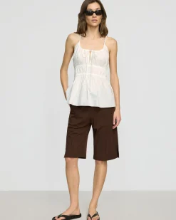 Hua Jia Gallia Stretch-Waist Bermuda Short< Shorts