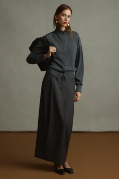 Hua Jia Georgina Wool-Blend Suiting Skirt< Skirts
