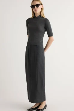 Brilliant Wise Corporation Limited Gia Cotton-Silk Turtleneck Knit Top< Sweaters|Tops