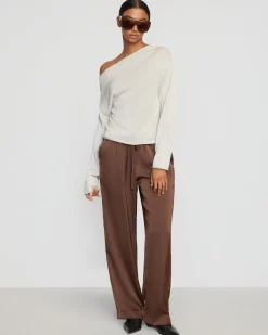 Brilliant Wise Corporation Limited Hachi Tencel-Wool Off-Shoulder Sweater< Sweaters