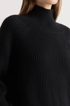 Brilliant Wise Corporation Limited Hadeel Organic Cotton-Wool Mock-Neck Sweater< Sweaters