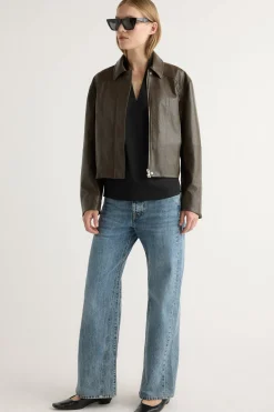Hua Jia Halle Vegan Leather Jacket< Outerwear
