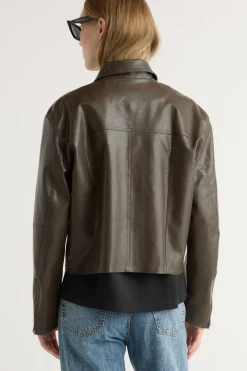 Hua Jia Halle Vegan Leather Jacket< Outerwear