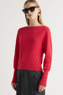 Brilliant Wise Corporation Limited Hanli Cotton-Silk Boat-Neck Sweater< Sweaters