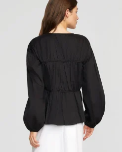 Fashion Apparels Hira Tie-Front Organic Cotton Blouse< Tops