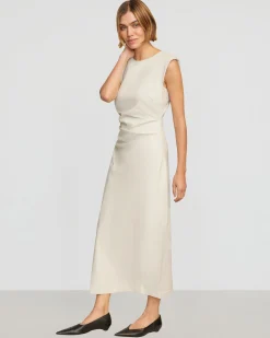 Hua Jia Iman Split-Hem Cotton Twill Dress< Dresses