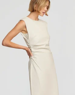 Hua Jia Iman Split-Hem Cotton Twill Dress< Dresses