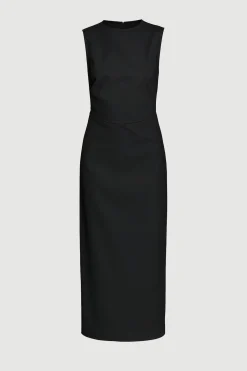 Hua Jia Inari Cotton Twill Boat-Neck Dress< Dresses