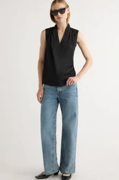Hua Jia Jae V-Neck Sleeveless Blouse< Tops