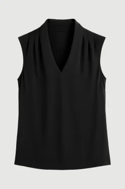 Hua Jia Jae V-Neck Sleeveless Blouse< Tops