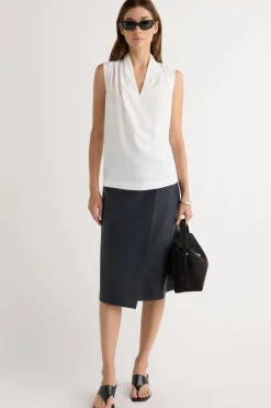 Hua Jia Jae V-Neck Sleeveless Blouse< Tops