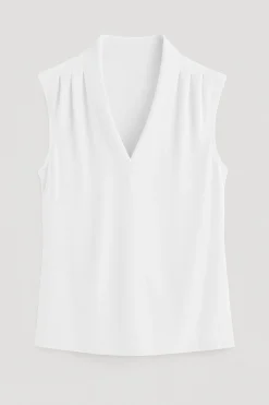 Hua Jia Jae V-Neck Sleeveless Blouse< Tops
