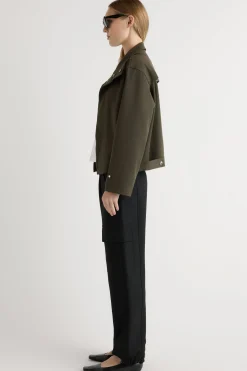 Hua Jia Jalen High-Neck Collared Jacket< Outerwear