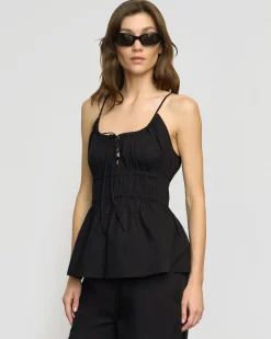 Fashion Apparels Jamila Organic Cotton Ruched Cami< Tops