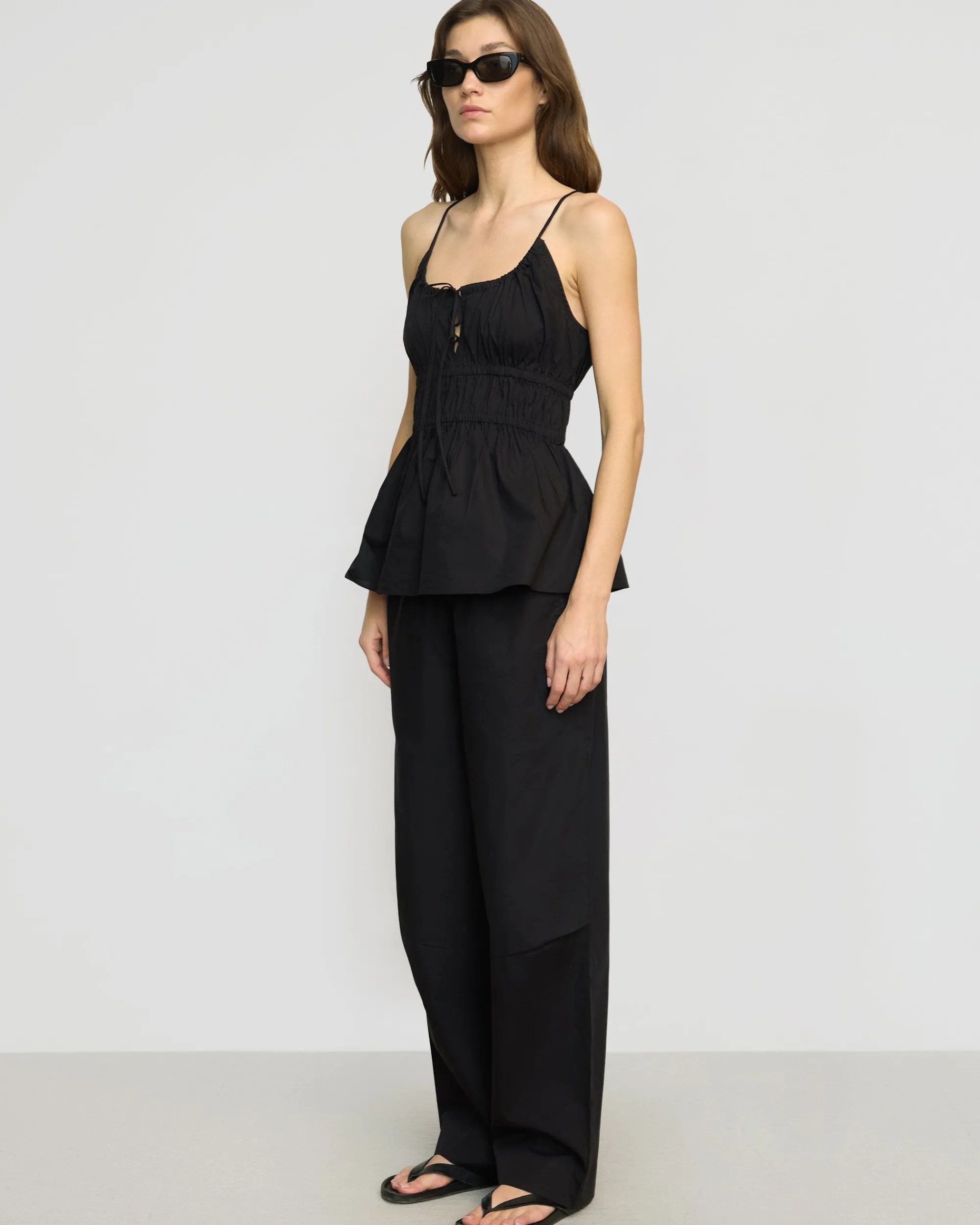Fashion Apparels Jamila Organic Cotton Ruched Cami< Tops