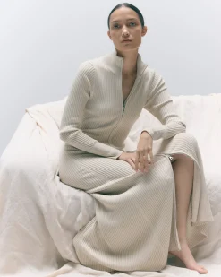 Expert Group Limited Janne Ribbed Two-Way Zip Sweater Dress< Dresses