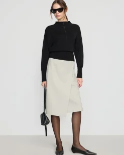 Brilliant Wise Corporation Limited Jillian Pointelle Tencel-Wool Sweater< Sweaters