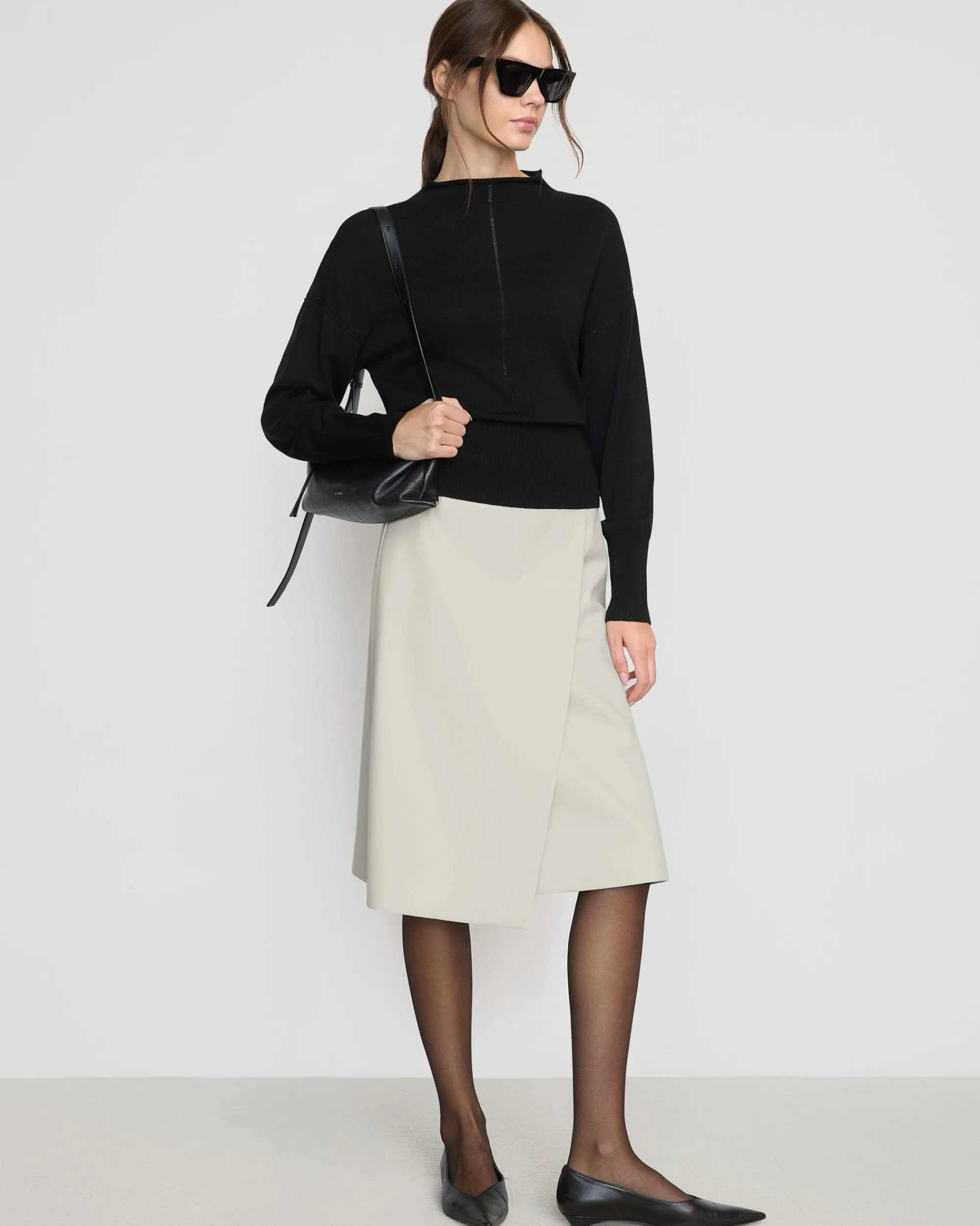 Brilliant Wise Corporation Limited Jillian Pointelle Tencel-Wool Sweater< Sweaters