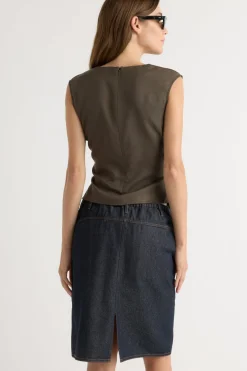 Hua Shang Group (H.K.) Ltd Johanna Denim Pencil Skirt< Skirts