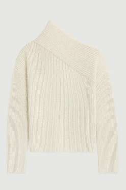 Brilliant Wise Corporation Limited Julisa Asymmetric-Neck Sweater< Sweaters