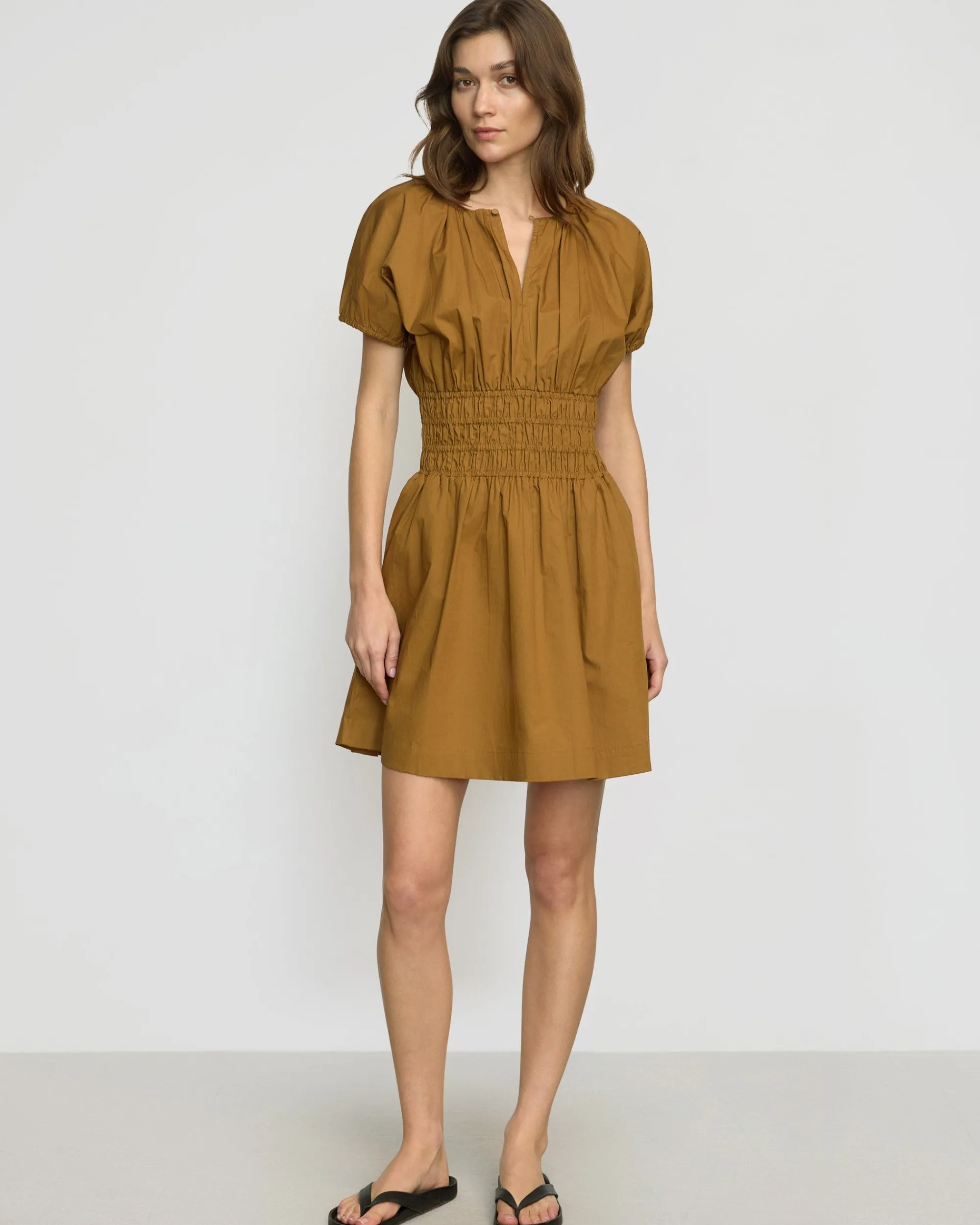 Fashion Apparels Kaci Cinched-Waist Organic Cotton Dress< Dresses