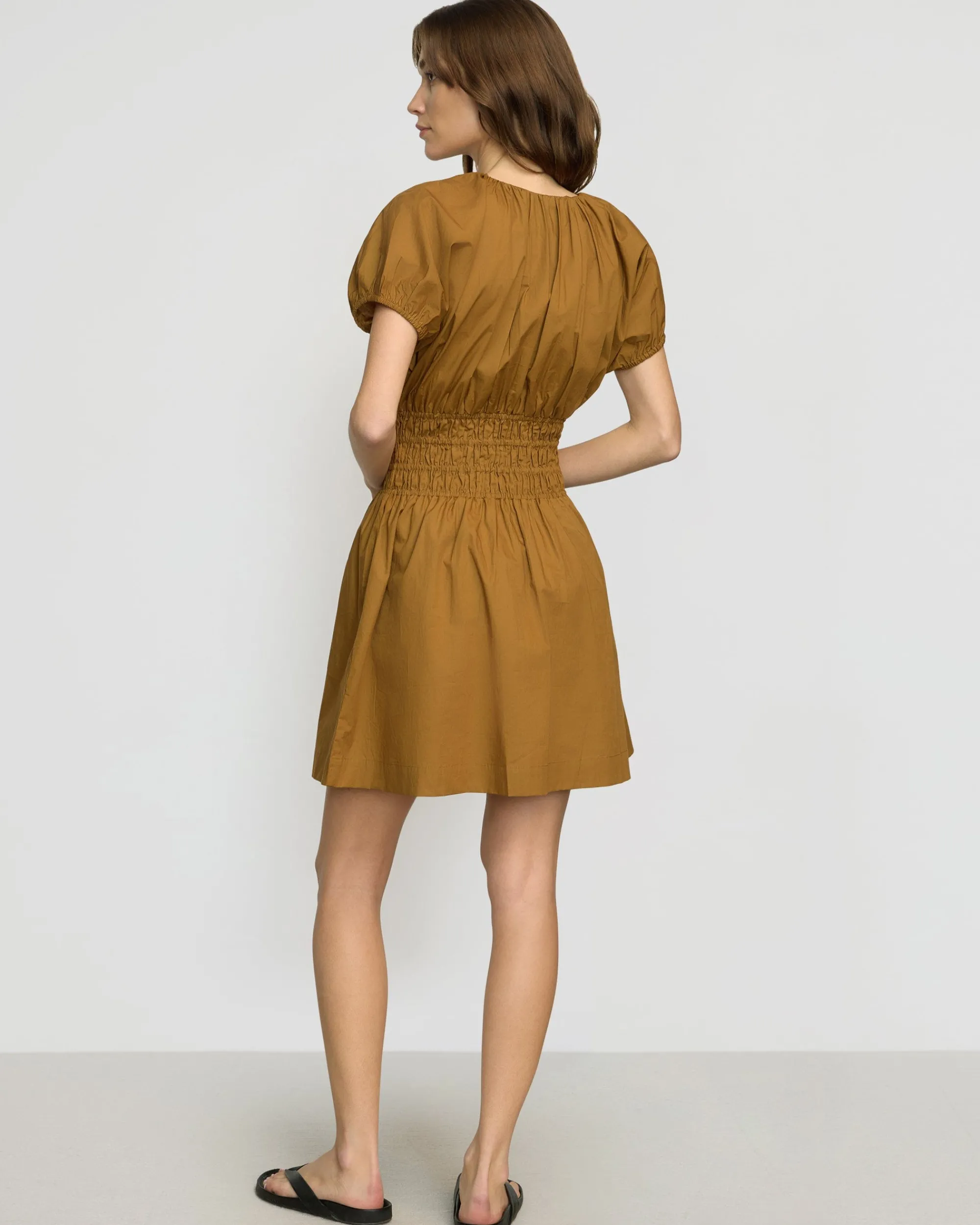 Fashion Apparels Kaci Cinched-Waist Organic Cotton Dress< Dresses