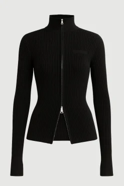 Expert Group Limited Kaine Ribbed Two-Way Zip Sweater< Sweaters