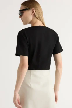 Asia Consultancy Co., Ltd Kendra Organic Cotton Cowl-Neck Tee< Tees|Tops