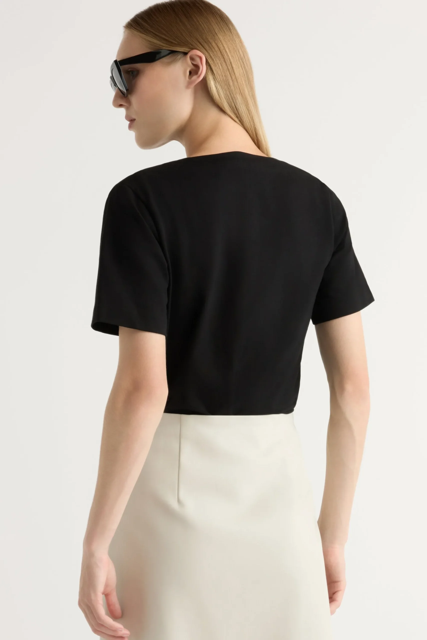 Asia Consultancy Co., Ltd Kendra Organic Cotton Cowl-Neck Tee< Tees|Tops