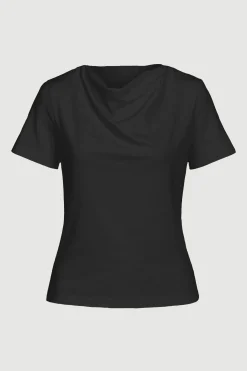 Asia Consultancy Co., Ltd Kendra Organic Cotton Cowl-Neck Tee< Tees|Tops