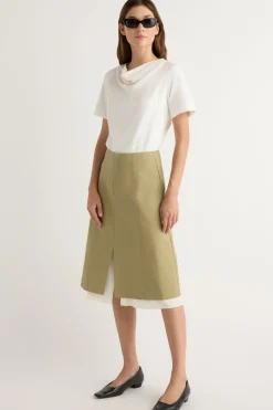 Asia Consultancy Co., Ltd Kendra Organic Cotton Cowl-Neck Tee< Tees|Tops