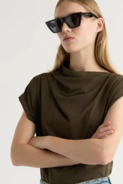 Hua Shang Group (H.K.) Ltd Kenny Asymmetric-Neck Tee< Tees|Tops