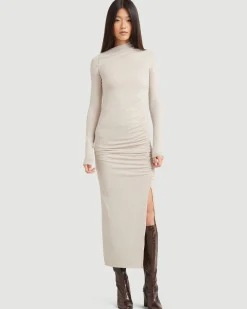 Hua Shang Group (H.K.) Ltd Kiki Ruched Side-Slit Midi Skirt< Skirts