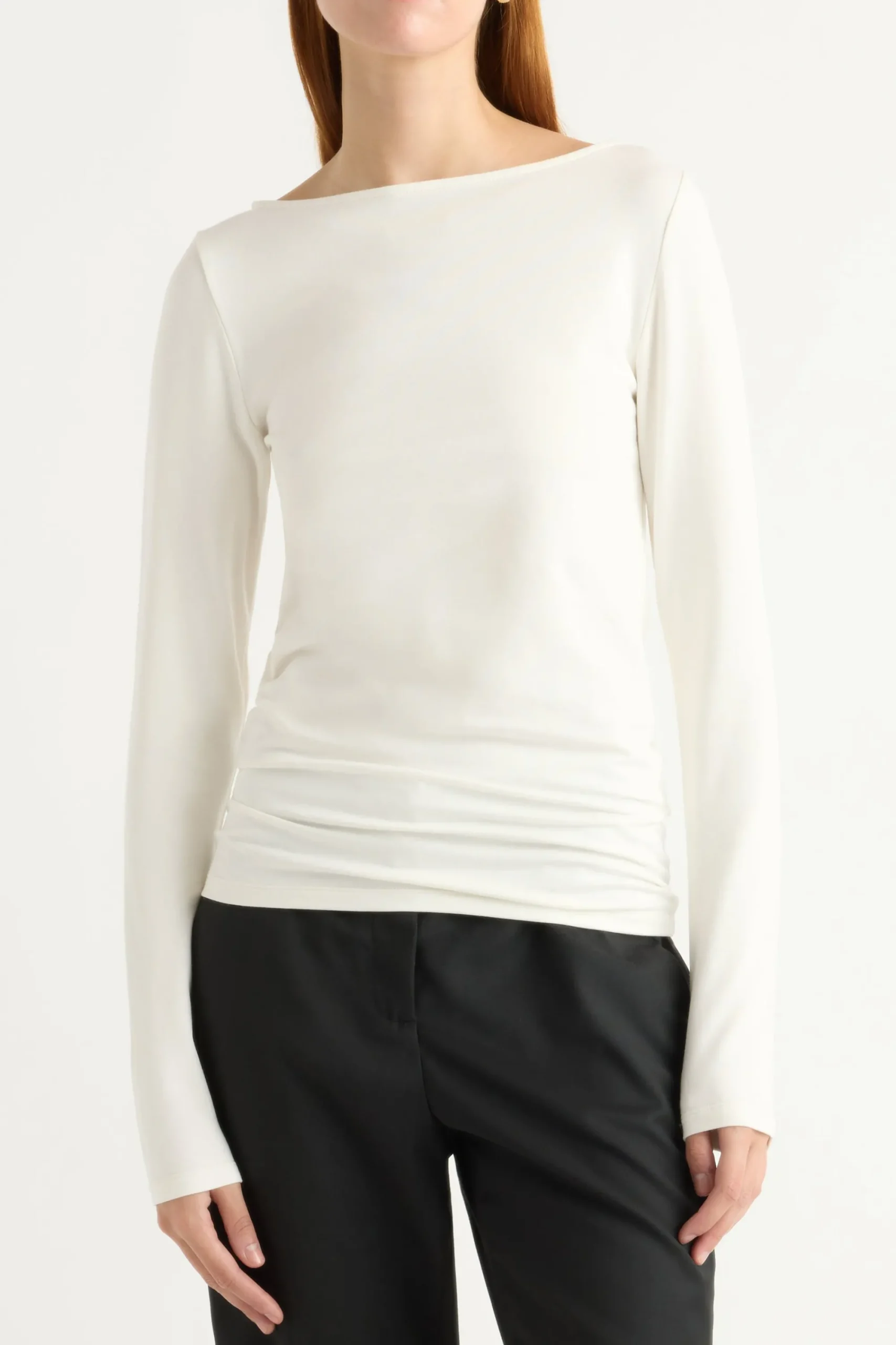 Asia Consultancy Co., Ltd Lainey Organic Cotton Slit-Neck Tee< Tops|Tees