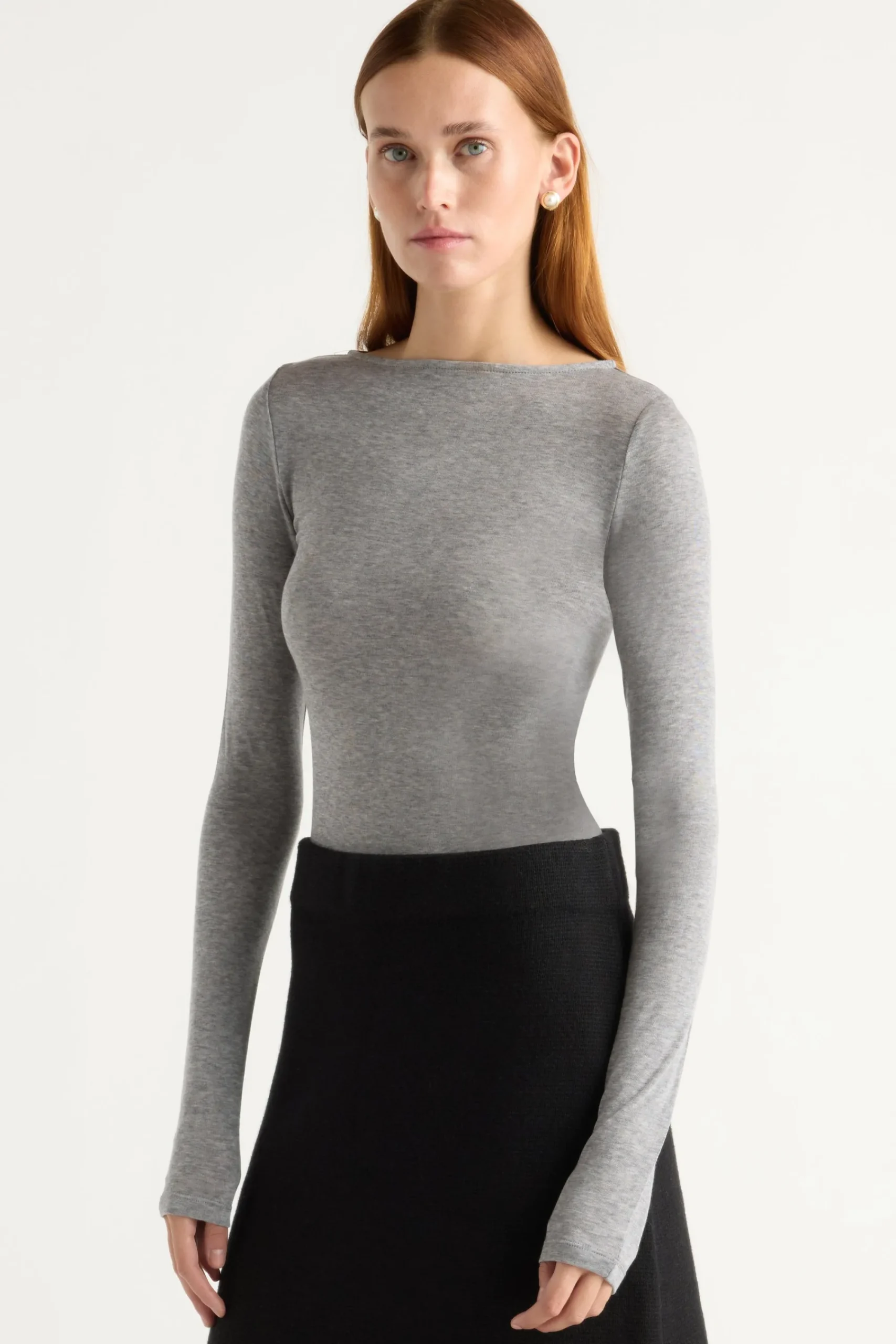 Asia Consultancy Co., Ltd Lana Tencel-Wool Semi-Sheer Tee< Tees|Tops