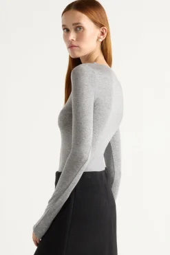 Asia Consultancy Co., Ltd Lana Tencel-Wool Semi-Sheer Tee< Tees|Tops