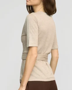 Brilliant Wise Corporation Limited Lark Tie-Front Linen Sweater< Sweaters