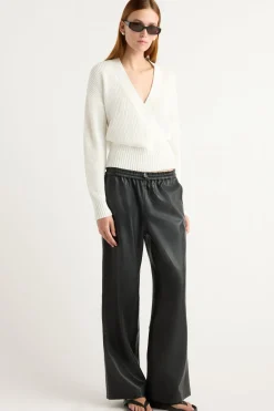 Hua Jia Lianne Drawstring Vegan Leather Pant< Pants