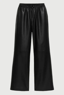Hua Jia Lianne Drawstring Vegan Leather Pant< Pants