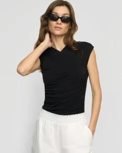 Asia Consultancy Co., Ltd Lila Tencel Wrap-Neck Tee< Tops|Tees