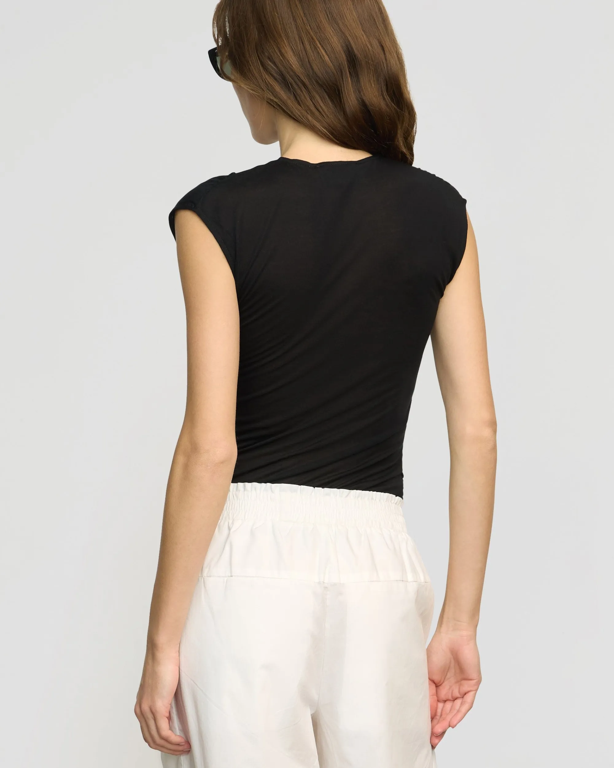 Asia Consultancy Co., Ltd Lila Tencel Wrap-Neck Tee< Tops|Tees